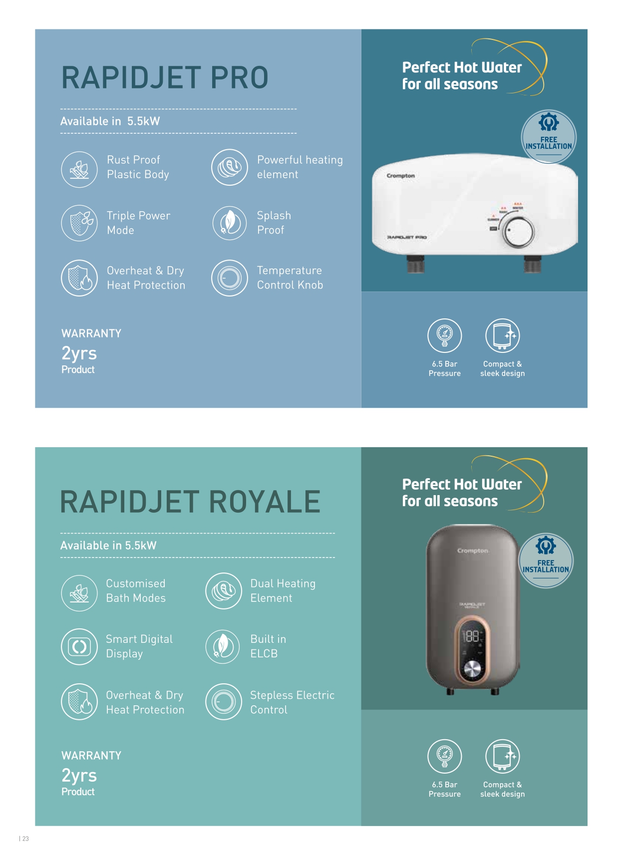 Crompton Rapid Jet PRO & Rapid Jet Royale